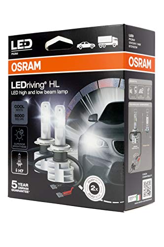 KIT LEDriving H7 Cool White, Luces Led Para Coche, Luces Carretera y Cruce. 6000K PX26d