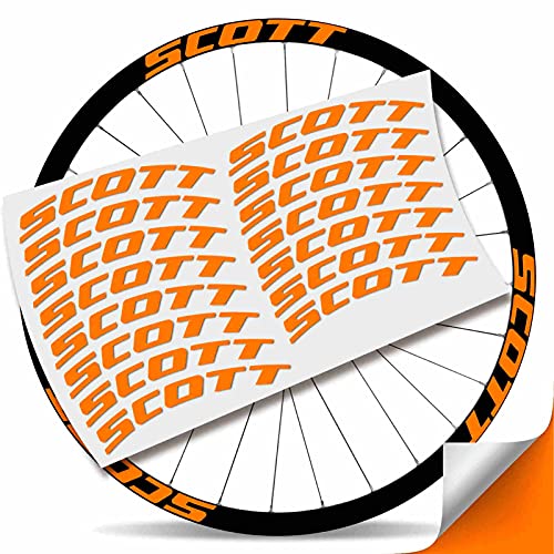 Kit Pegatinas Pegatinas Stickers LLANTA Scott 29" BTT MTB (Naranja Fluor)