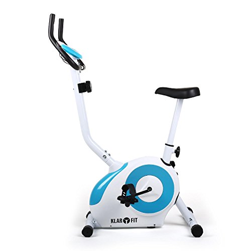 Klarfit MOBI-FX-250 - Bicicleta estática, Bici estatica con Monitor de Entrenamiento, Pulsómetro, Pedales Antideslizantes, Asiento ergonómico, Empuñaduras Acolchadas, Soporta hasta 100kg