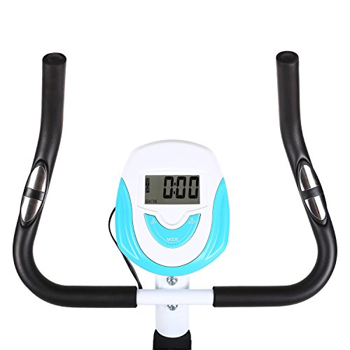 Klarfit MOBI-FX-250 - Bicicleta estática, Bici estatica con Monitor de Entrenamiento, Pulsómetro, Pedales Antideslizantes, Asiento ergonómico, Empuñaduras Acolchadas, Soporta hasta 100kg