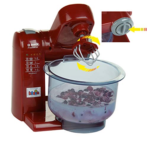 Klein kitchen machine Bosch, Robot de cocina a pilas con 2 velocidades, Medidas: 20 cm x 22 cm x 20 cm, Juguete para niños a partir de 3 años, 2+ (9556)