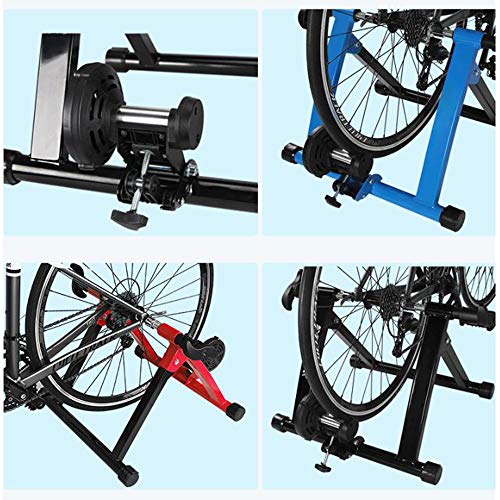 Klevsoure Caballete con Control inalámbrico para Rueda de Bicicleta de 66 a 71 cm. para Spinning, Ejercicio, Fitness y Entrenamiento (Azul)