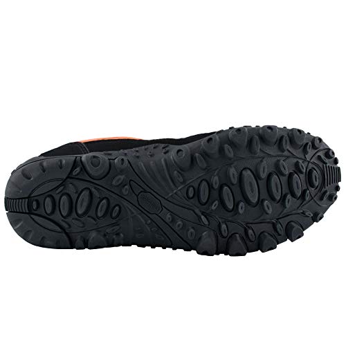 Knixmax Zapatillas de Senderismo para Mujer y Hombre Zapatillas de Montaña Trekking Trail Ligeros Cómodos y Transpirables Zapatillas Antideslizante de Deporte Naranja 41EU