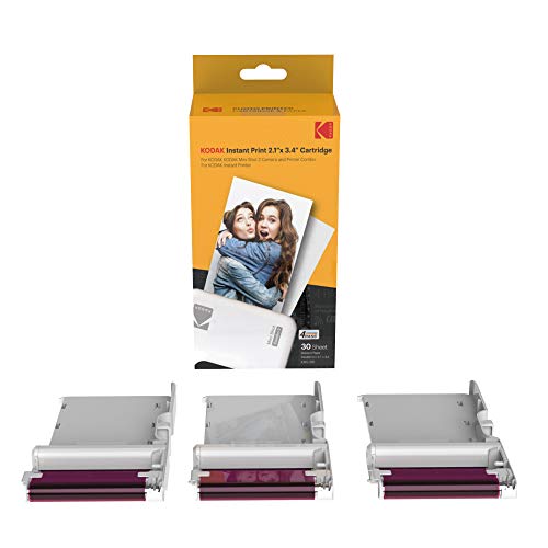 Kodak Icrg-260, Cartucho para Mini 2 Y Mini Shot 2, Recambio De Tinta Y Papel Fotográfico Todo En Uno, para Imprimir 60 Fotos, Tamaño 54X86Mm, Uso En Cámaras E Impresoras Instantáneas