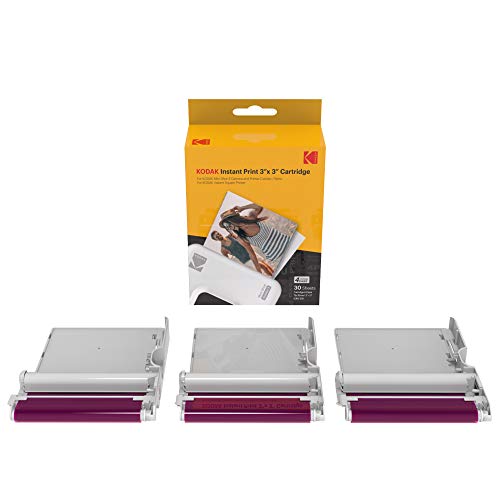 KODAK Icrg-360, Cartucho para Mini 3 Y Mini Shot 3, Recambio De Tinta Y Papel Fotográfico Todo En Uno, para Imprimir 60 Fotos, Tamaño 76X76Mm, Uso En Cámaras E Impresoras Instantáneas