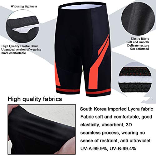 KOIJWWF Pantalones Cortos de Ciclismo para Hombre 5D Acolchados para Montar en Bicicleta, Pantalones Cortos para Bicicleta de Carretera, Bolsillos de Secado rápido para Hombre y Mujer,C,M