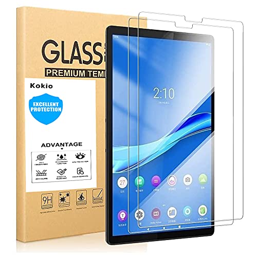 Kokio 2Pcs Protector de Pantalla para Lenovo Tab M10 Plus/TB-X606F/TB-X606X 10.3", Screen Protector Vidrio Templado Anti-Huellas, Resistente a los arañazos Película Protectora para Lenovo Tab M10 Plus