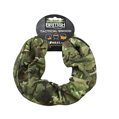 Kombat Airsoft camuflaje Snood Pañuelo para la cabeza deporte de campo de caza y pesca, BTP