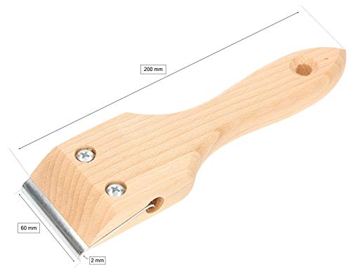 KOTARBAU® Rascador de hoja de 60 mm con mango de madera para carpintería, eliminación de barnices
