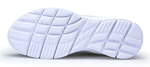 KOUDYEN Zapatillas Deportivas de Mujer Hombre Running Zapatos para Correr Gimnasio Calzado Unisex,XZ746-W-grey-35EU