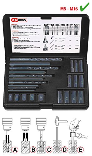 KS Tools 150.1305 - Juego de extractores de tornillos (M5-M16, 25 piezas)