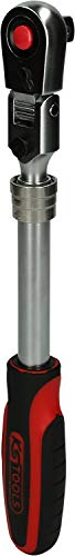 KS Tools 914.1220 SlimPOWER Carraca reversible telescópica articulada (1/2", 72 dientes)