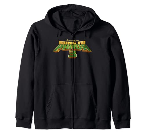 Kung Fu Panda 3 Gold And Green Movie Logo Sudadera con Capucha