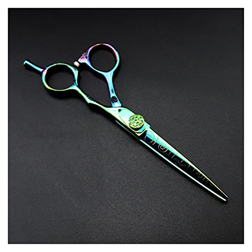 Kwent Tijeras Pelo Tijeras De Corte De Pelo con Logo/Nombre Personalizado, 6", Damasco Verde, Corte De Peluquero Tijeras peluqueria Profesional (Color : Cutting)