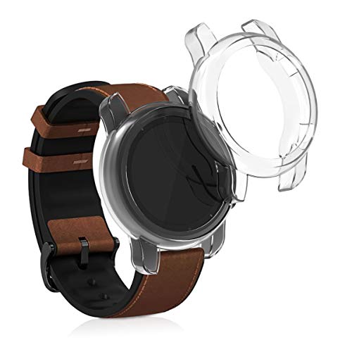 kwmobile 2X Carcasa Compatible con Huami Amazfit GTR (47mm) - Funda para Fitness Tracker en Transparente