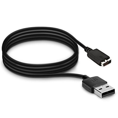 kwmobile Cable de Carga Compatible con Polar M430 - USB Negro para Fitness Tracker y smartwatch