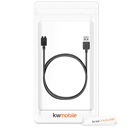 kwmobile Cable de Carga Compatible con Polar M430 - USB Negro para Fitness Tracker y smartwatch