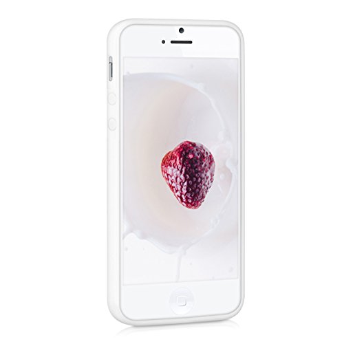 kwmobile Carcasa para Apple iPhone SE (1.Gen 2016) / 5 / 5S - Funda para móvil en TPU Silicona - Protector Trasero en Blanco Mate