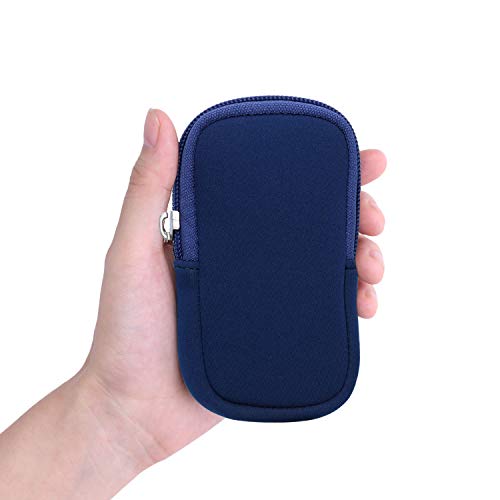 kwmobile Funda Compatible con Consola Garmin Edge 1030/1030 Plus / 1000 - Estuche Blando de Neopreno con Cremallera Azul Oscuro