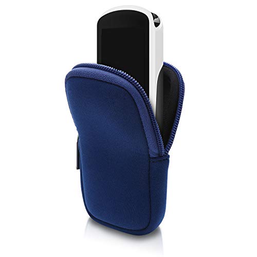 kwmobile Funda Compatible con Consola Garmin Edge 1030/1030 Plus / 1000 - Estuche Blando de Neopreno con Cremallera Azul Oscuro