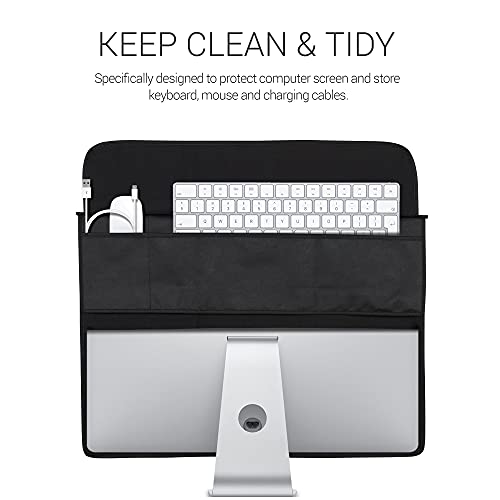 kwmobile Funda Compatible con Monitor de 24-26" - Protector 3en1 para Monitor Teclado y ratón - Don't Touch my Screen