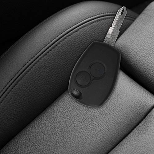 kwmobile Funda Llave Coche Compatible con Renault Dacia Llave de Coche de 2 Botones - Repuesto plástico Duro para Mando de Auto - Negro