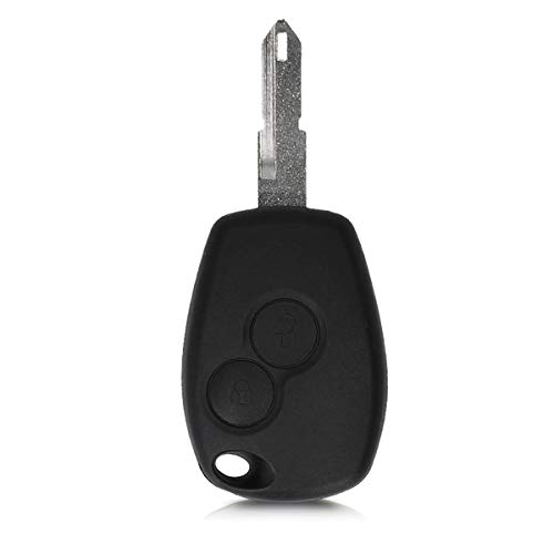 kwmobile Funda Llave Coche Compatible con Renault Dacia Llave de Coche de 2 Botones - Repuesto plástico Duro para Mando de Auto - Negro