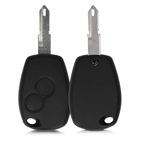 kwmobile Funda Llave Coche Compatible con Renault Dacia Llave de Coche de 2 Botones - Repuesto plástico Duro para Mando de Auto - Negro