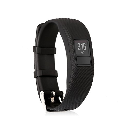 kwmobile Pulsera Compatible con Garmin Vivofit 4-2X Correa de TPU para Reloj Inteligente - Negro/Azul Oscuro