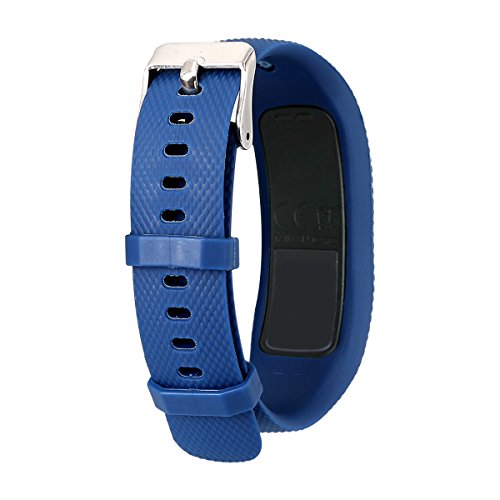 kwmobile Pulsera Compatible con Garmin Vivofit 4-2X Correa de TPU para Reloj Inteligente - Negro/Azul Oscuro