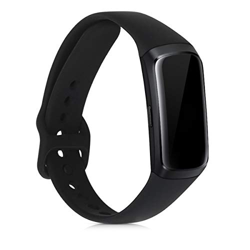 kwmobile Pulsera Compatible con Samsung Galaxy Fit (SM-R370) - 2X Correa de TPU para Reloj Inteligente - Negro/Azul Oscuro