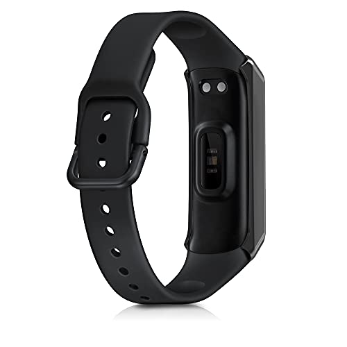 kwmobile Set de 2 Fundas Compatible con Samsung Galaxy Fit 2 - Carcasa Dura para Fitness Tracker en Transparente/Negro