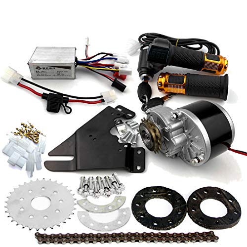 L-faster 24V36V250W Electric Conversion Kit for Common Bike Left Chain Drive Customized for Electric Geared Bicycle Derailleur (36VTwist Kit)
