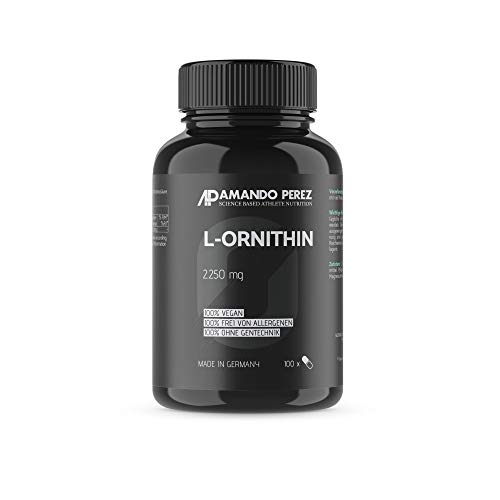 L-ornithine – 2250mg – aminoácidos anabólicos para atletas de rendimiento y Bodybuilder – 100 cáps.