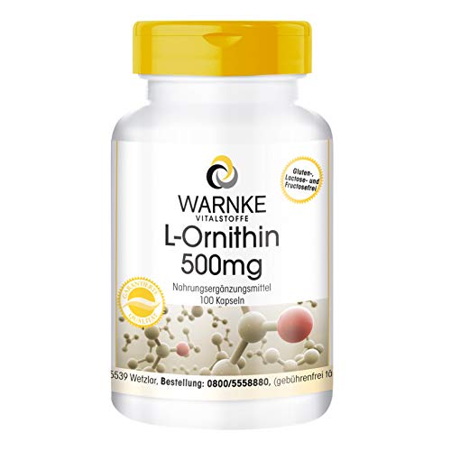 L-Ornitina 500mg – Vegana – 100 Cápsulas