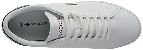 Lacoste POWERCOURT 0721 2 SMA, Zapatillas Hombre, Wht/Nvy/Red, 43 EU