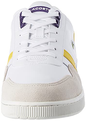 Lacoste T-Clip 0121 P SMA, Zapatillas Hombre, Wht/PURP, 43 EU