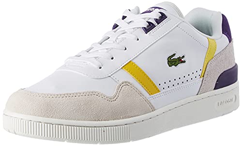 Lacoste T-Clip 0121 P SMA, Zapatillas Hombre, Wht/PURP, 43 EU