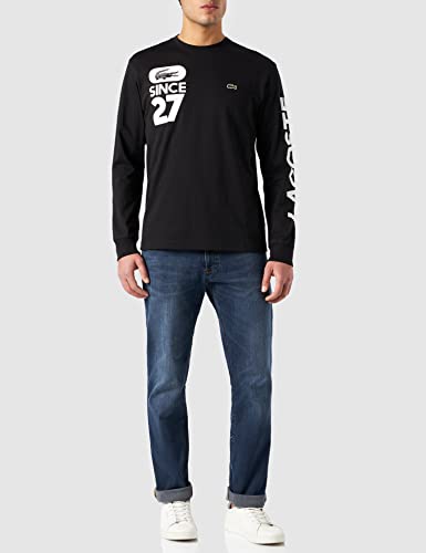 Lacoste TH7045 Camiseta, Noir, 4XL para Hombre