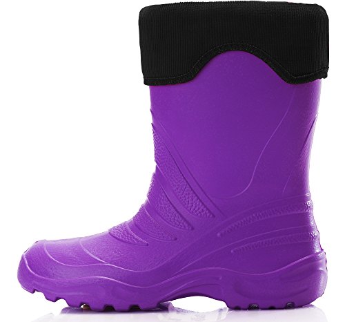 Ladeheid Botas Termicas en EVA Unisex Niños Niñas LA-861-2017 (Violeta/Negro, 30/31 EU)