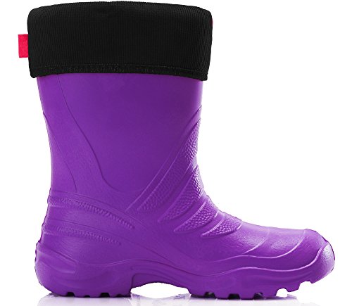 Ladeheid Botas Termicas en EVA Unisex Niños Niñas LA-861-2017 (Violeta/Negro, 30/31 EU)