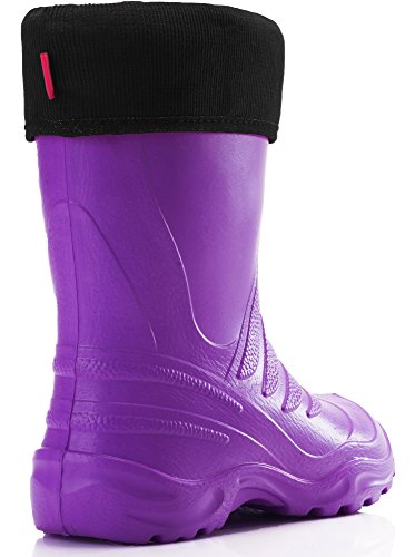 Ladeheid Botas Termicas en EVA Unisex Niños Niñas LA-861-2017 (Violeta/Negro, 30/31 EU)