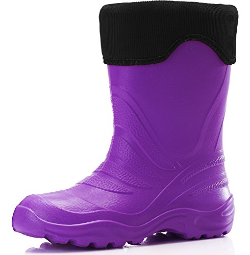 Ladeheid Botas Termicas en EVA Unisex Niños Niñas LA-861-2017 (Violeta/Negro, 30/31 EU)