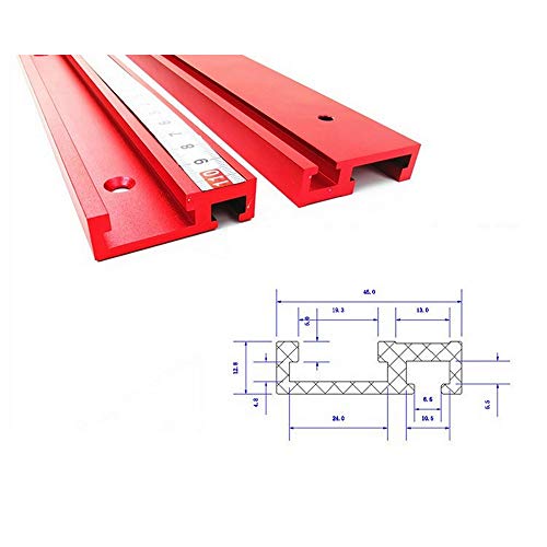 Laecabv 45 Tipo 800mm T-Track T-Slot Miter Track, Aleación de aluminio T Track Miter Track Jig Fixture Slot para mesa Sierra Router Herramienta de carpintería