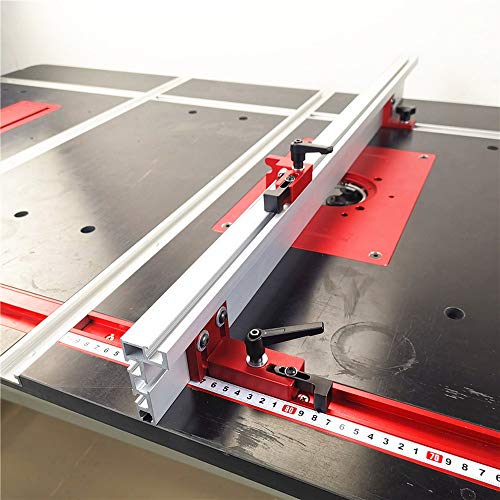 Laecabv 45 Tipo 800mm T-Track T-Slot Miter Track, Aleación de aluminio T Track Miter Track Jig Fixture Slot para mesa Sierra Router Herramienta de carpintería