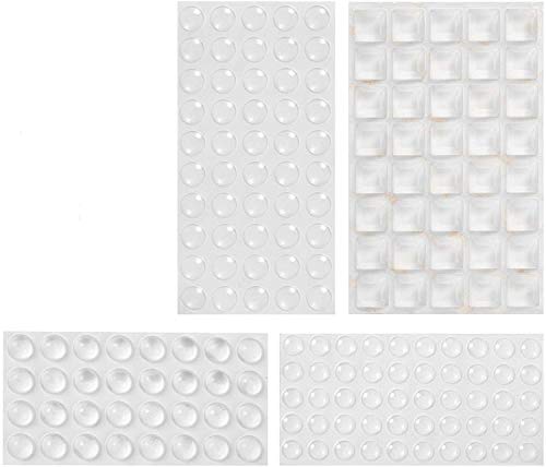 Lagrimas de Silicona, 172 Piezas Pies de Goma Transparentes, Gotas Silicona Adhesivas, Almohadilla Autoadhesiva, Amortiguación de Ruido, protector antigolpes, búfer muebles(4 tamaños)