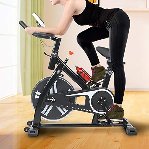 lahomie Bicicleta Estática Plegable, Profesional Ciclismo Estacionario Entrenamiento Fitness Cardio Ejercicio Quema de Grasa Interior Fitness Accesorio