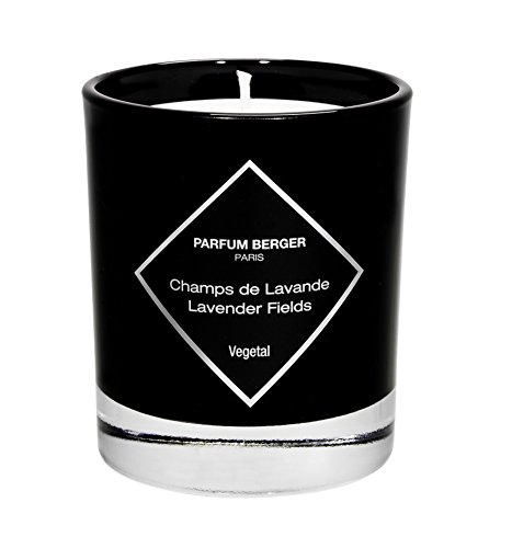 Lampe Berger Gráficos Champs De Lavande Vela Aromática, Cristal, Negro, 10 x 10 x 10 cm