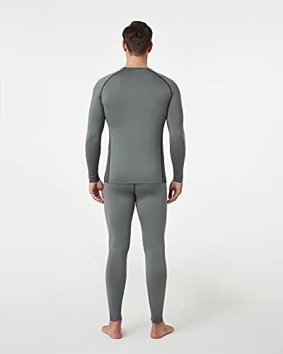 LAPASA Ropa Interior Deportiva Invierno para Hombre Conjunto Térmico Ligero Baselayer M53 Gris Oscuro M