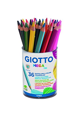Lápices de Colores Giotto Mega Tri Bote 36 Uds.